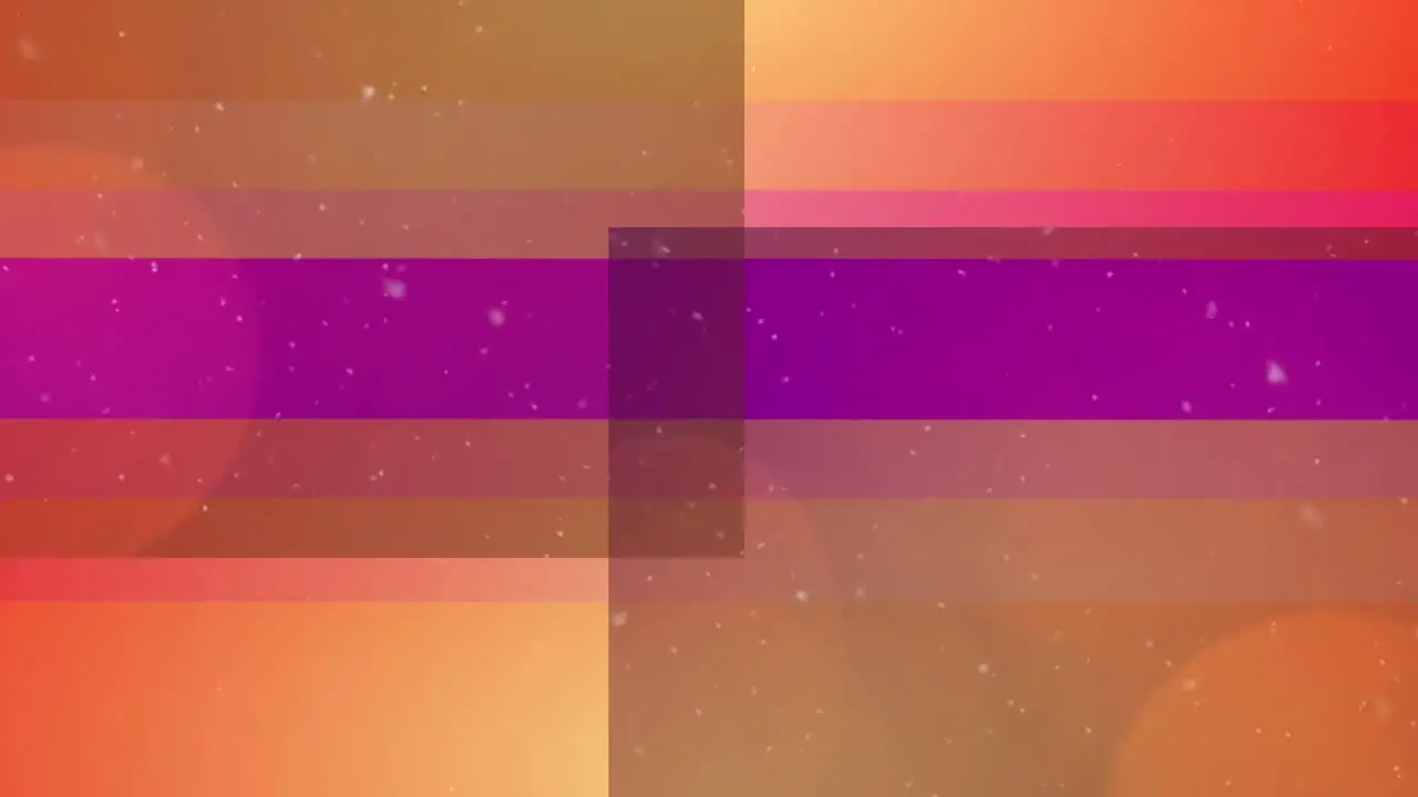 Animation of spots of lights on geometrical pink and orange background