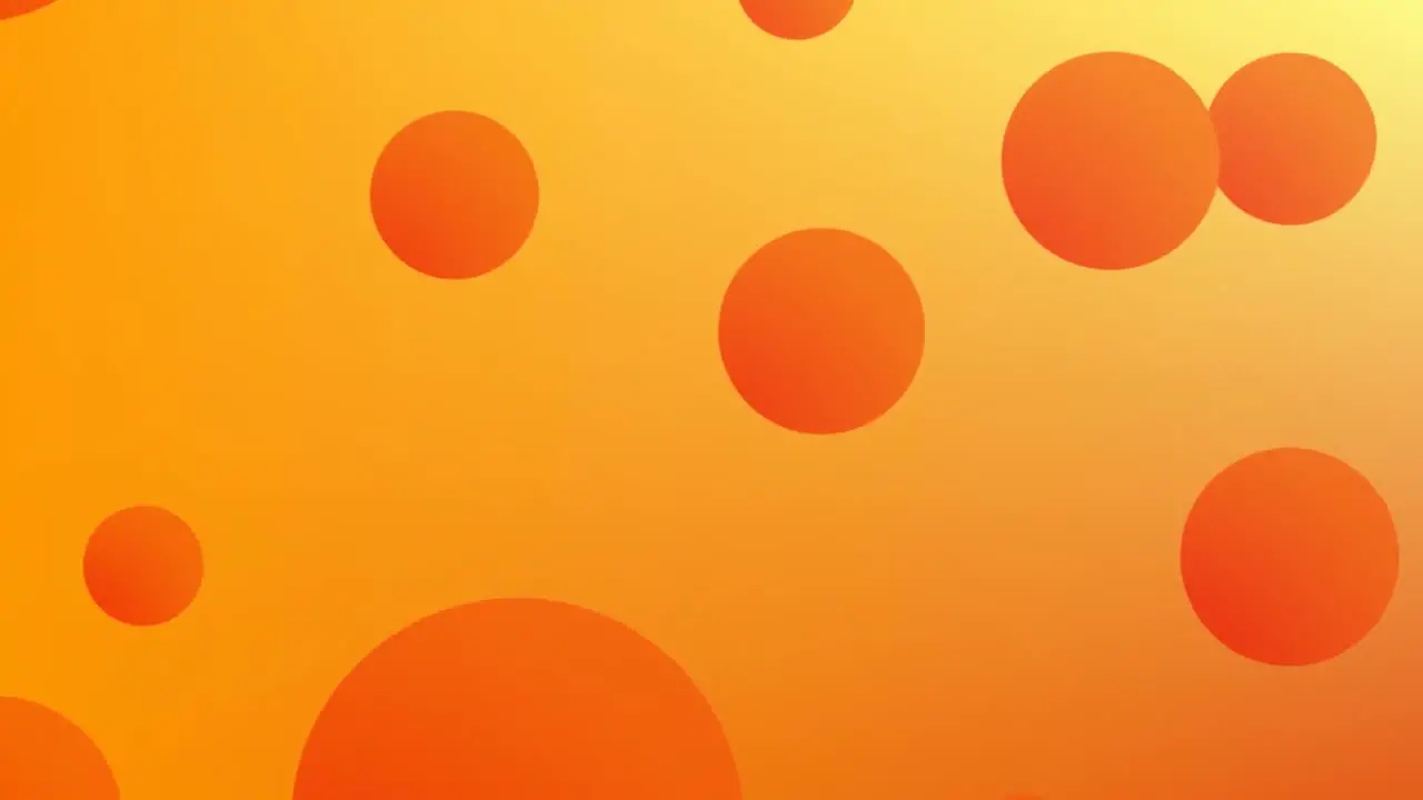 Animation of shapes moving and spots over orange background