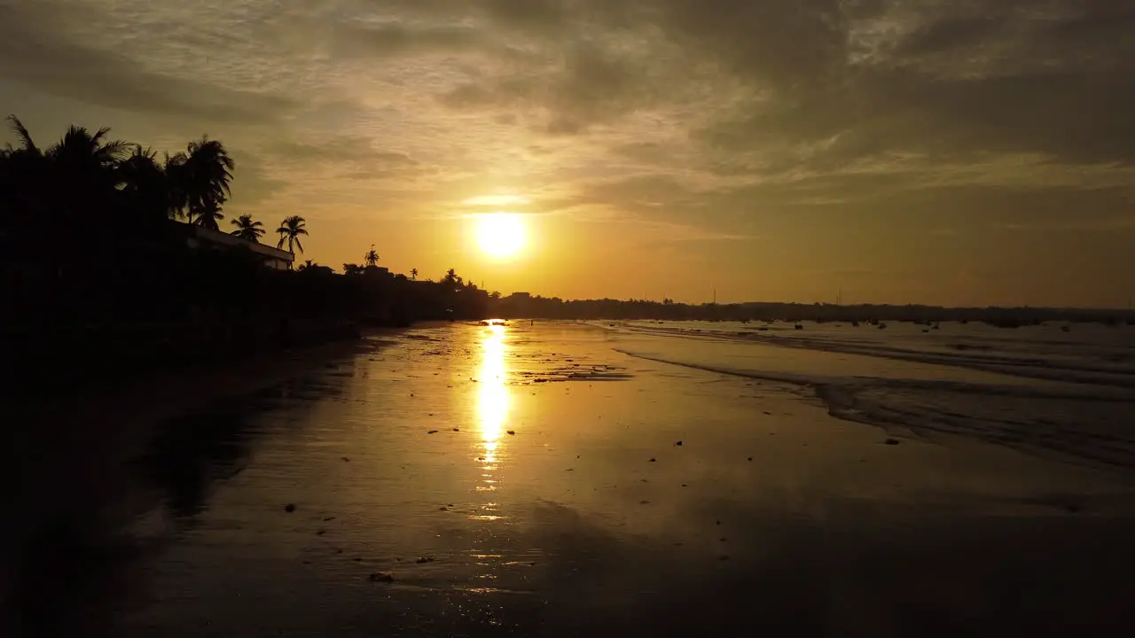 Stunning dawn at Vietnamese beach