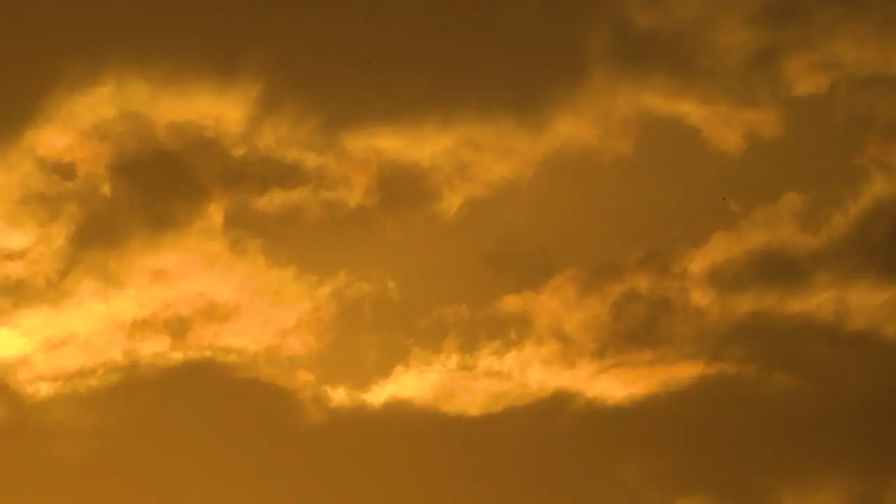 Horizontal movement of clouds during the golden hour