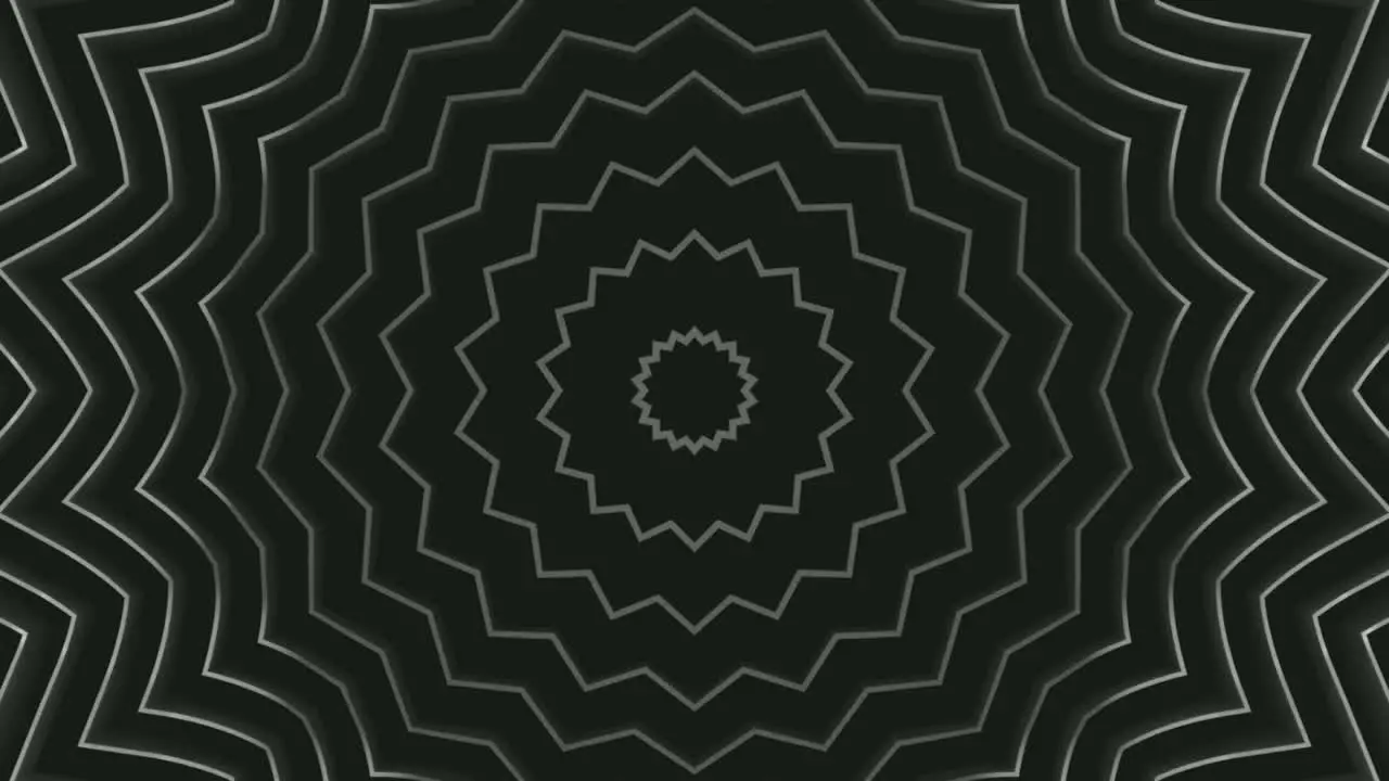 Computerized animation of flower shaped star disappearing from the center and appearing from sides