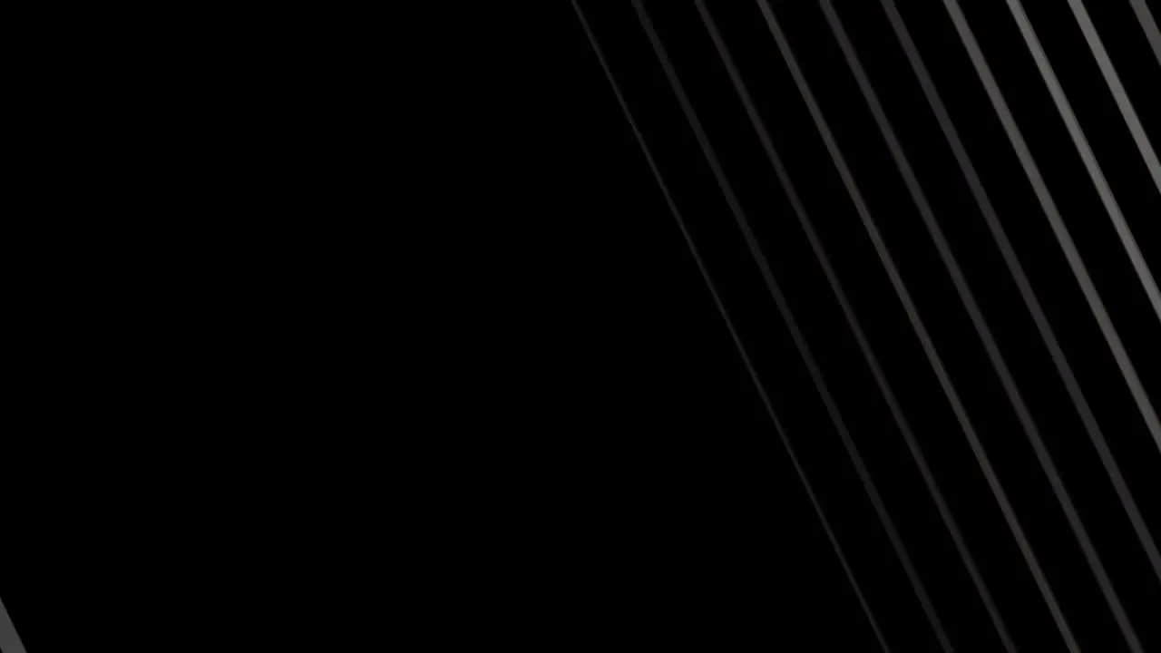 Animation of greyscale lines rotating on their own axis on black background