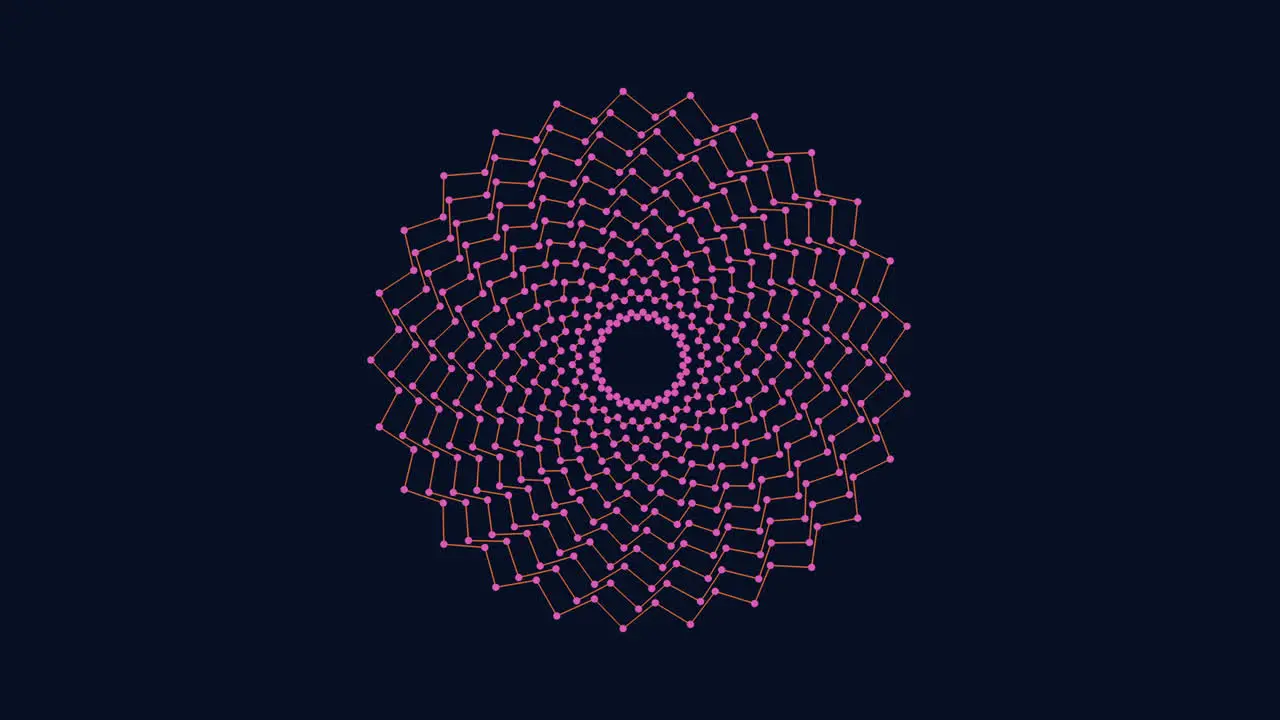 Symmetrical dot pattern creates captivating circular design