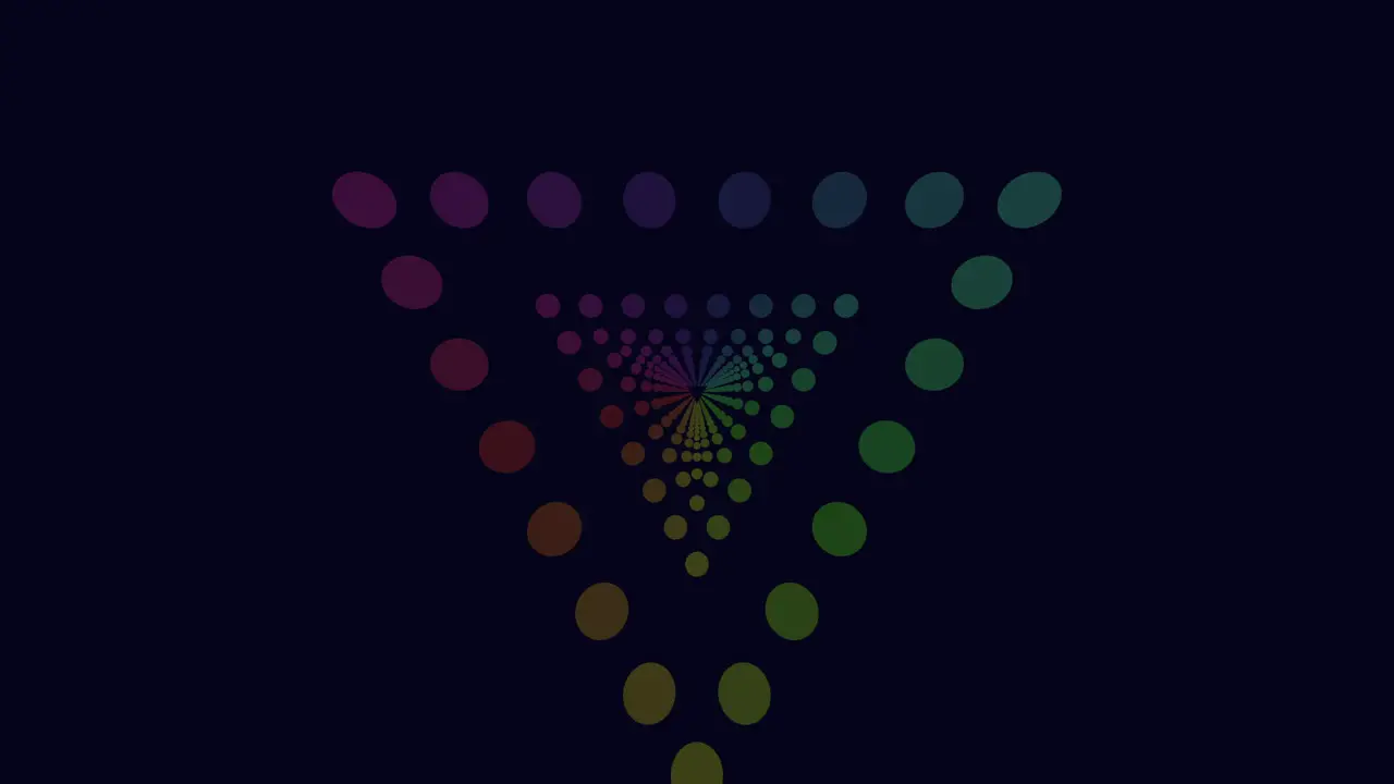 Colorful Neon Triangles And Dots On Dark Background