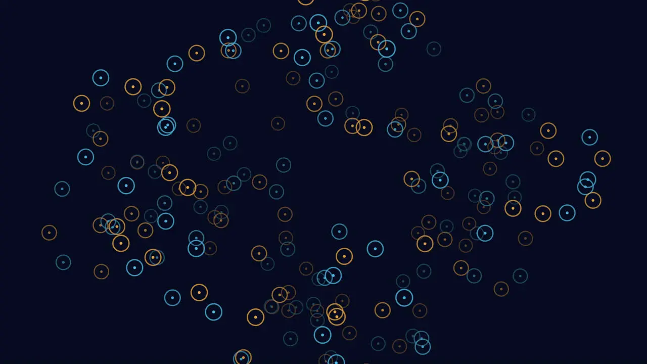 Symmetrical circle pattern on black background minimalist design