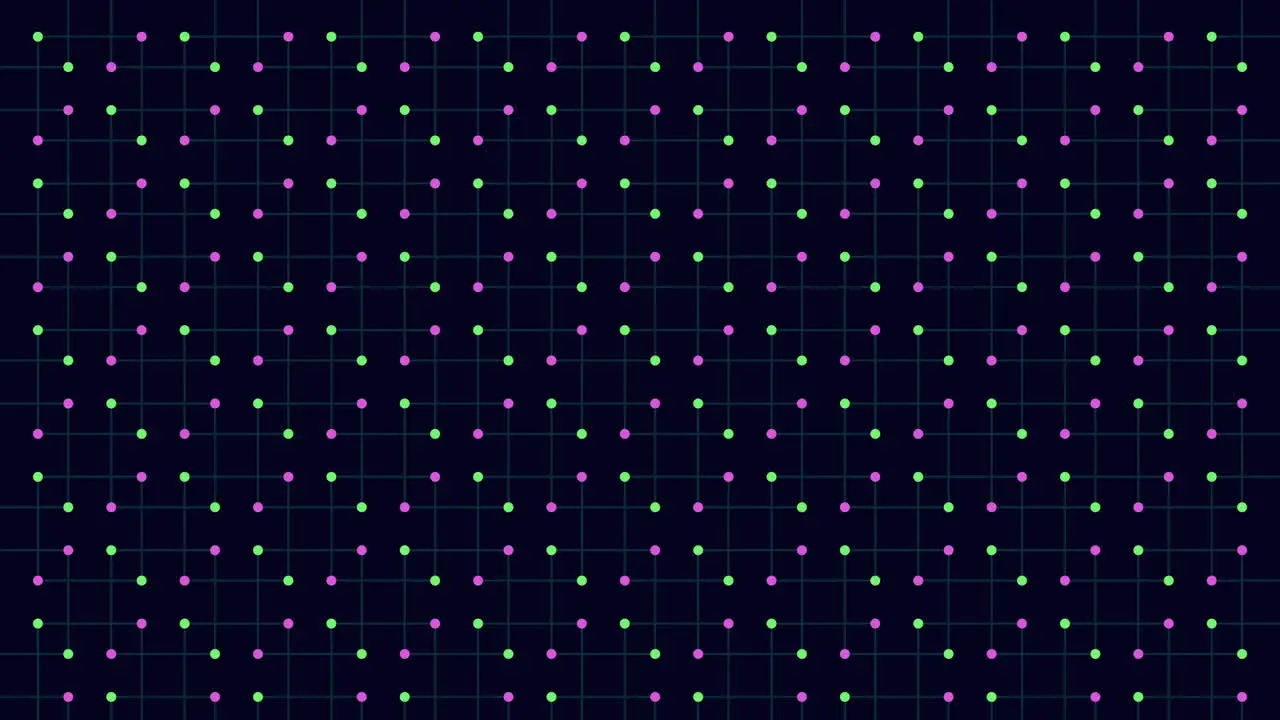 Multicolored dots in mysterious grid pattern