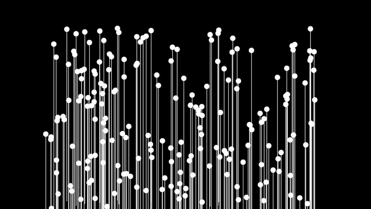 Needle Straight Line Duplication Animation Against Black Screen