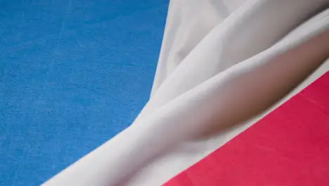 Close Up Studio Shot Of French Flag Filling Frame