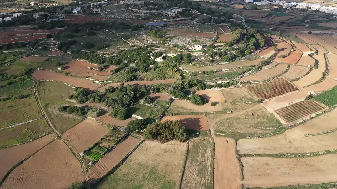 Drone shot in Malta Swerving above Bidnija