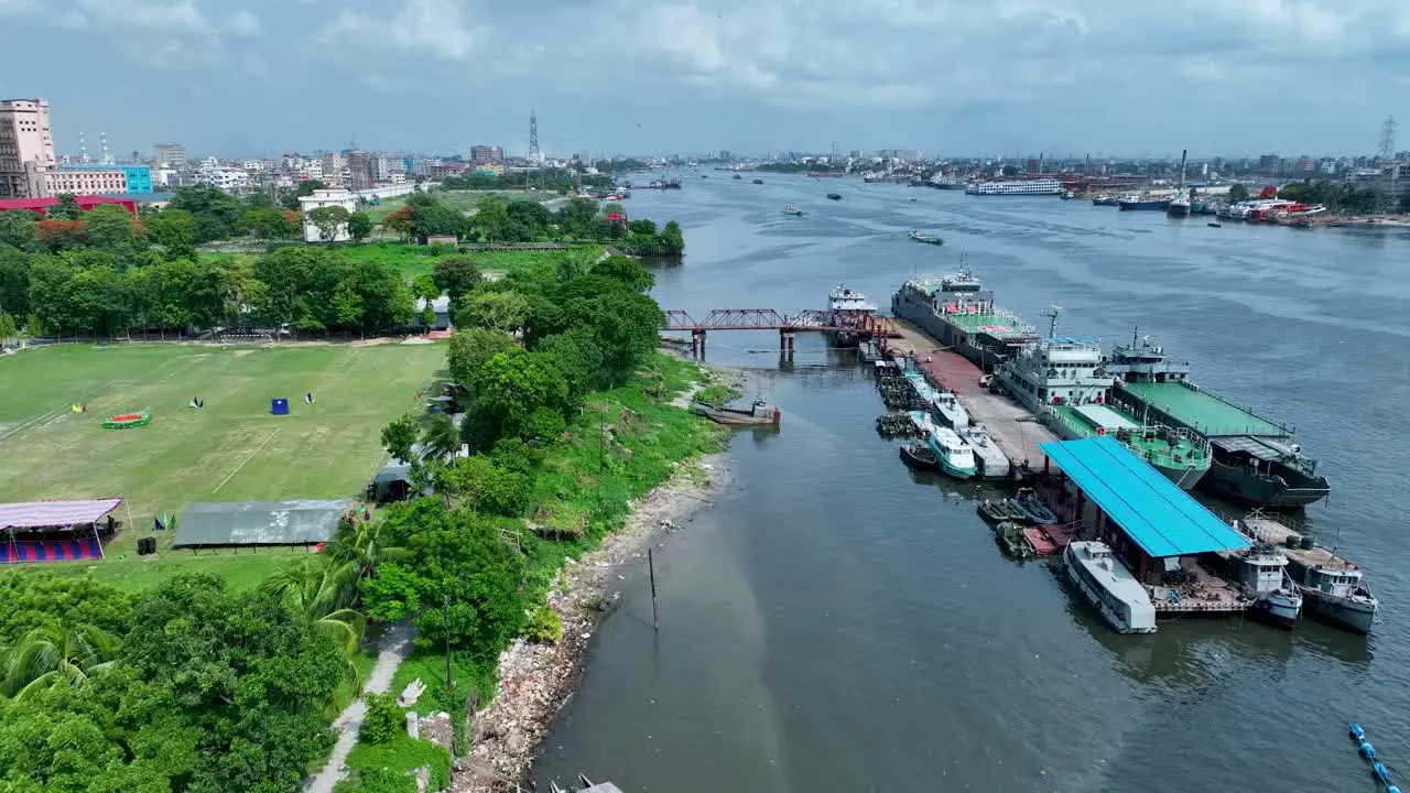 4k Drone video of a river