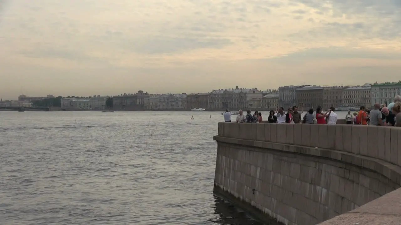 St Petersburg Russia Neva River tourists