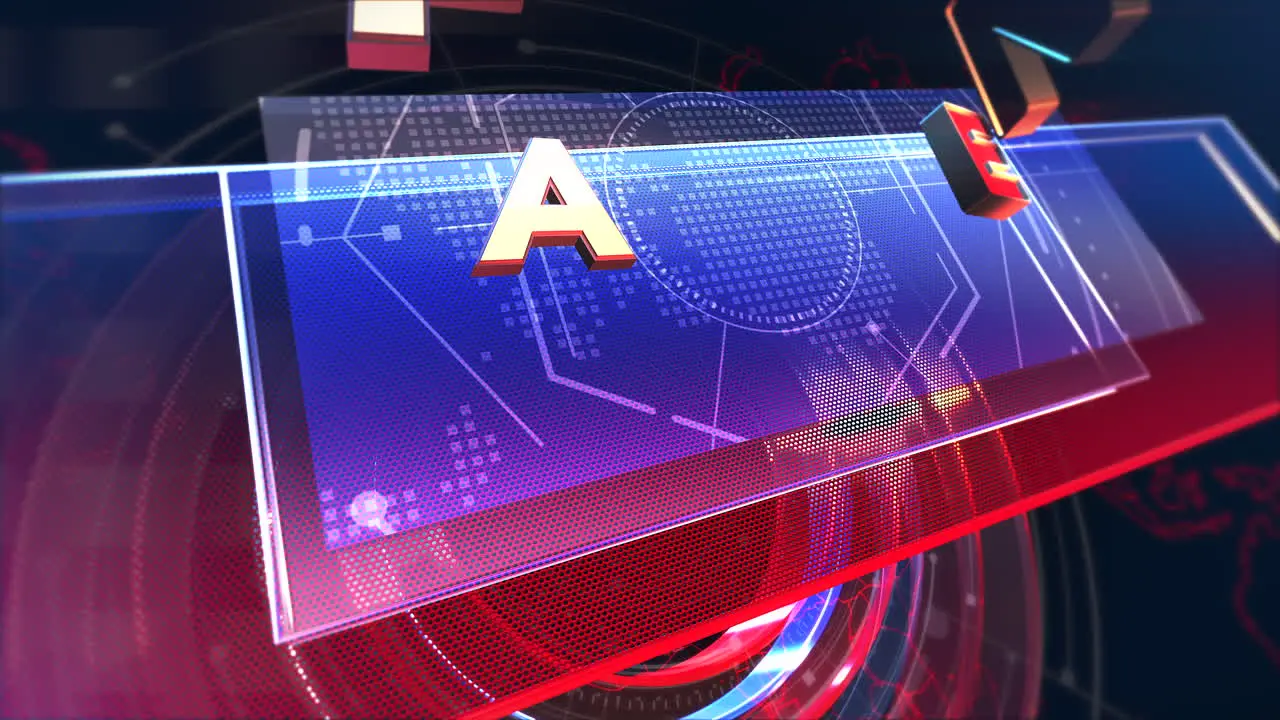 Animation text Fake News and news intro graphic with circles and world map in studio abstract background