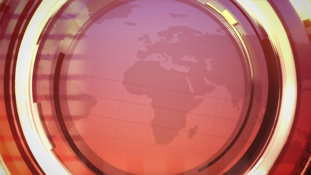 News intro graphic animation with circles and world map 2