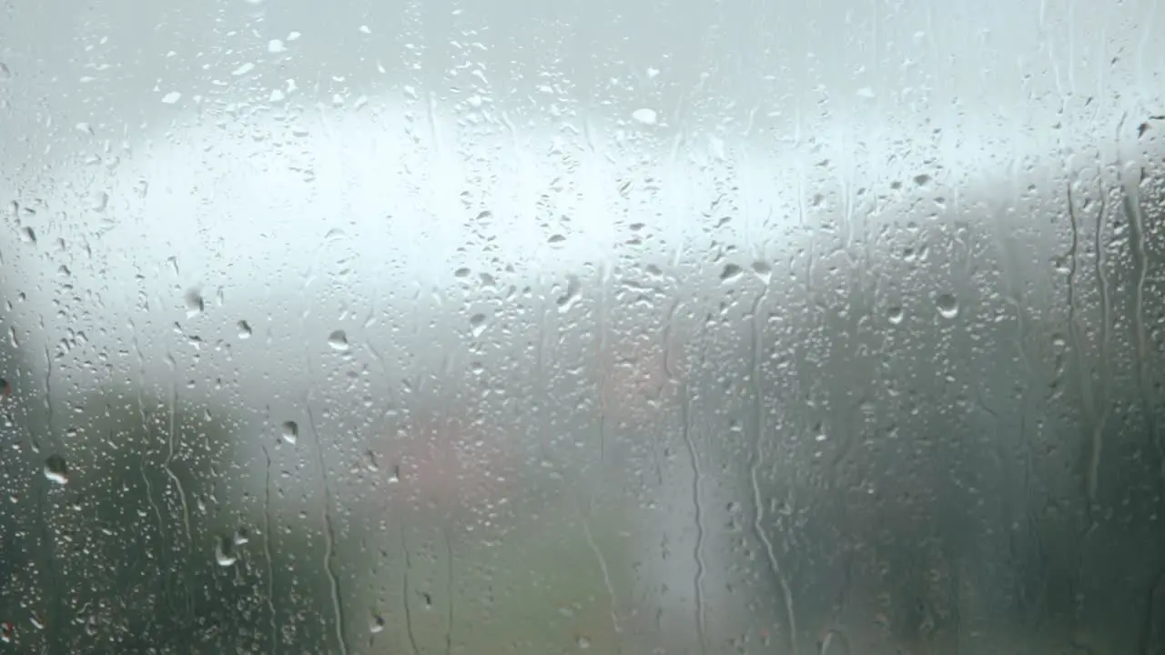 Raindrops on Glass Window