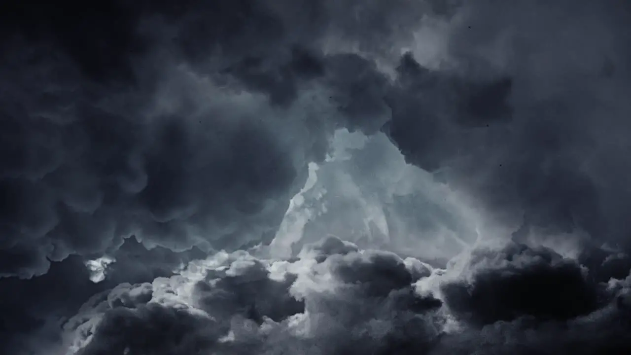 lightening dramatic thunderstorm sky 4K