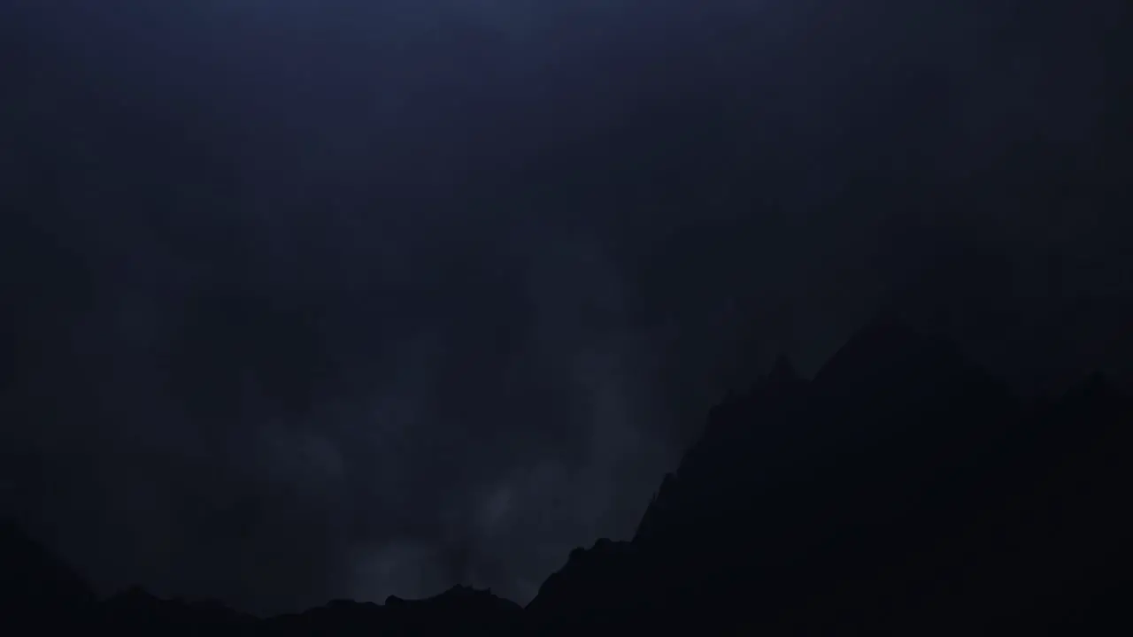 mountain silhouette and thunderstorm background