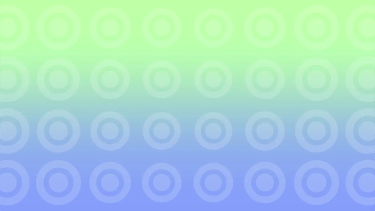 Gradient green and blue rings pattern