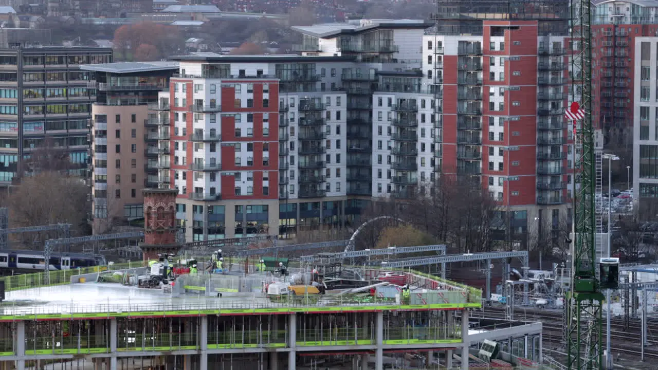 Day to Night Time Lapse of a Construction Site