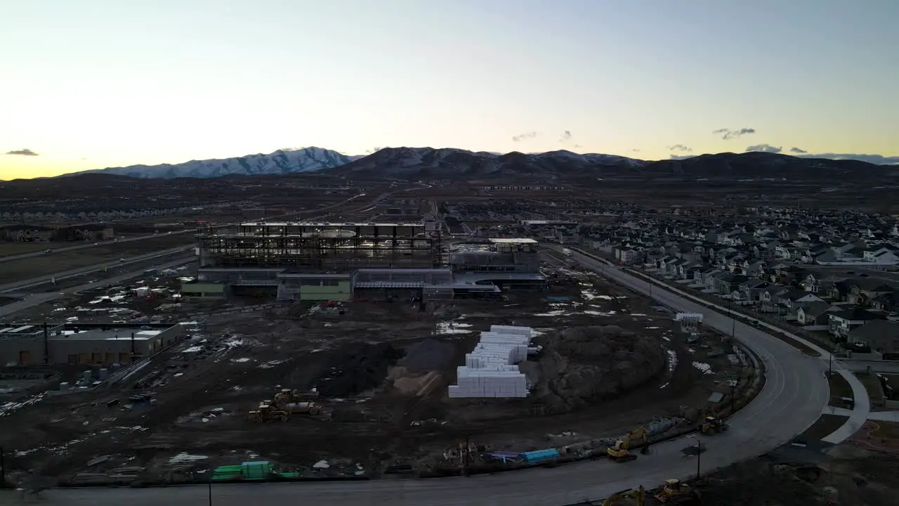 The Primary Children's Hospital in Lehi Utah funded by Gail Miller orbiting aerial view