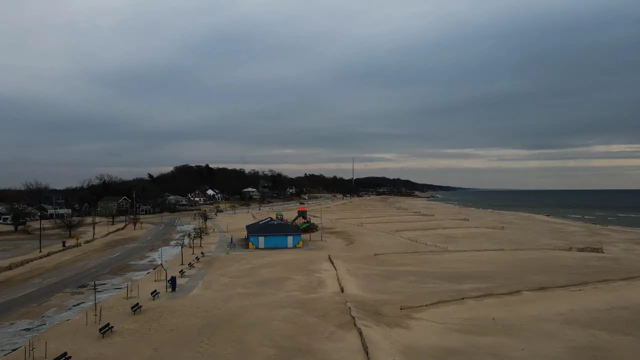 Local beach in Late Winter Weather Muskegon Mi