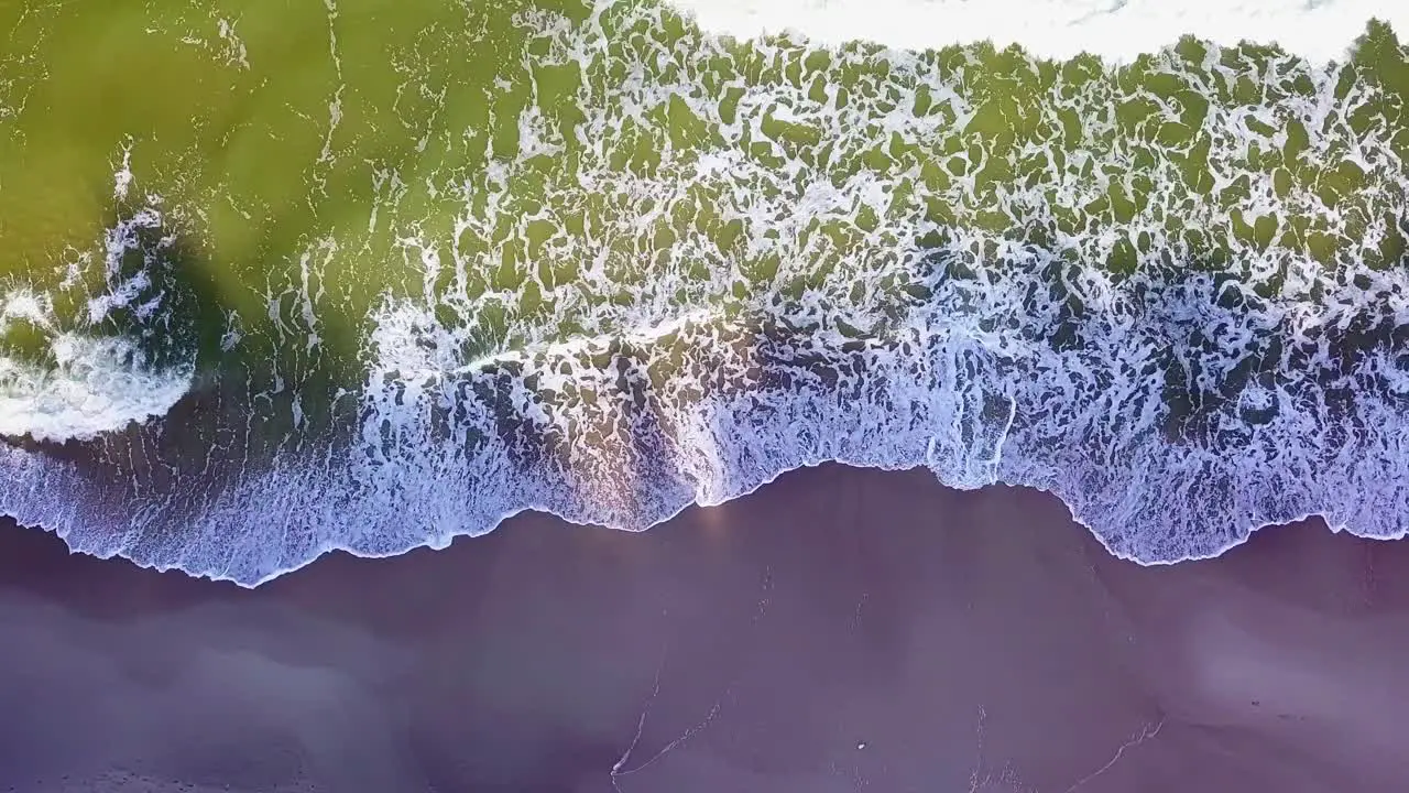 Sea Waves Aerial Top Down View Slowmotion Shot