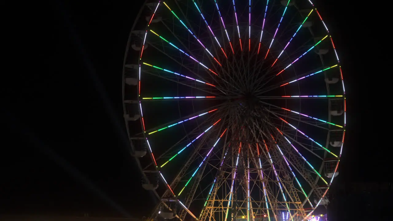 Big Wheel ride turning with pulsating lighting