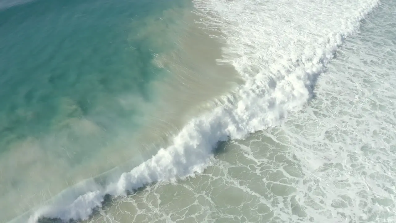 Aerial view over sea