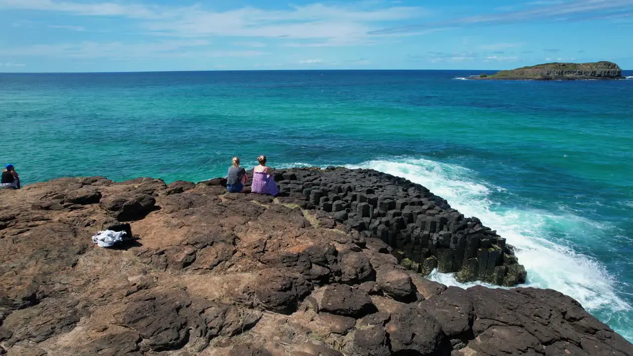 Crashing Waves On Basalt Columns Of Fingal Head Causeway In Northern Rivers Region Of New South Wales