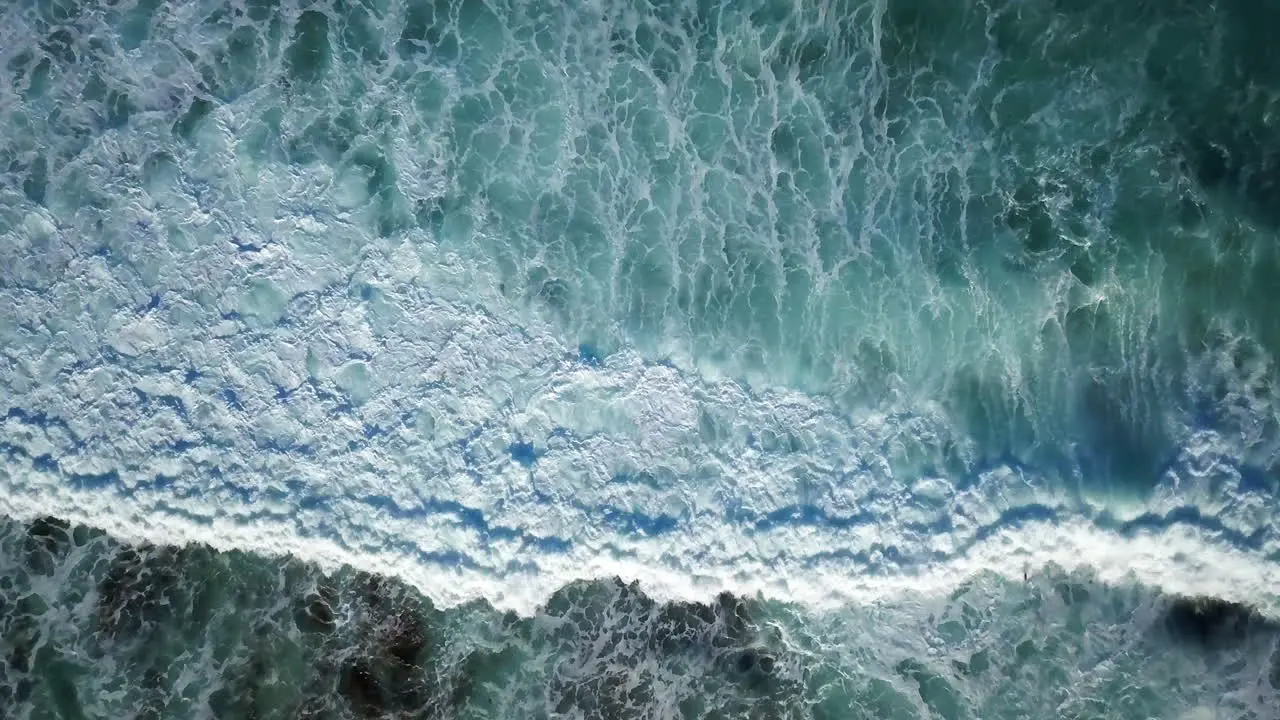 Australia WA Three Bears Drone Surfers top view messy crashing waves by Taylor Brant Film