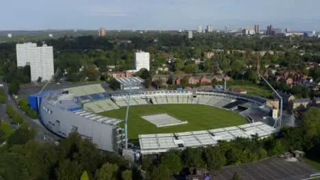 Drone Shot Orbiting Edgbaston Cricket Ground 01