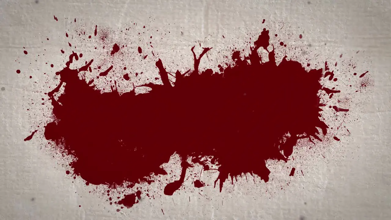 Animation of blood stain on beige background