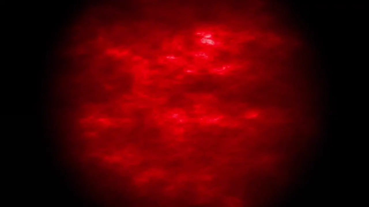 Animation of red stormy clouds on black background