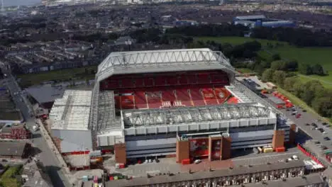 Drone Shot Orbiting Anfield Stadium 03