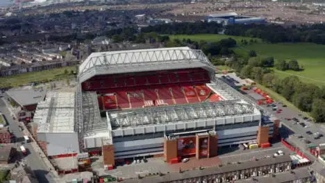 Drone Shot Orbiting Anfield Stadium 01