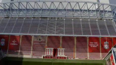 Drone Shot Pulling Away from Anfield Stadium 02