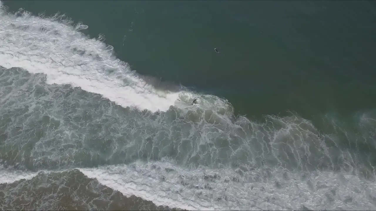 Strong waves of Praia das Maças Sintra