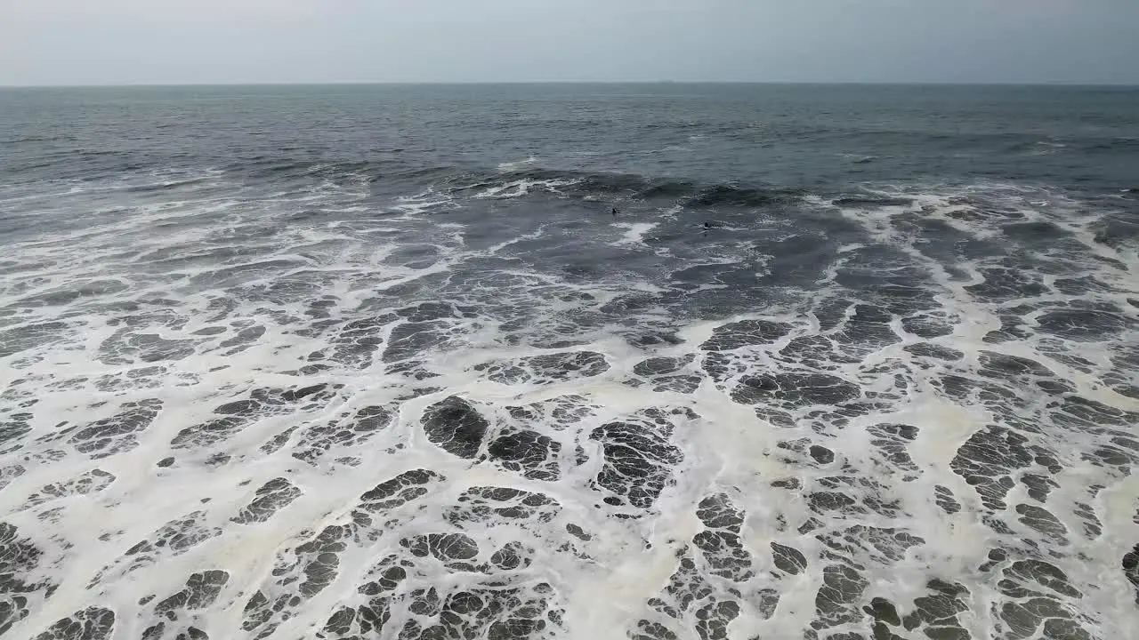 Beautiful aerial over the ocean