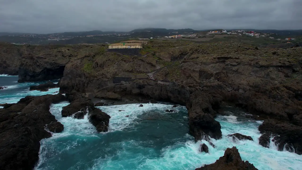 Massive Ocean Waves Breaking On The Shore Line