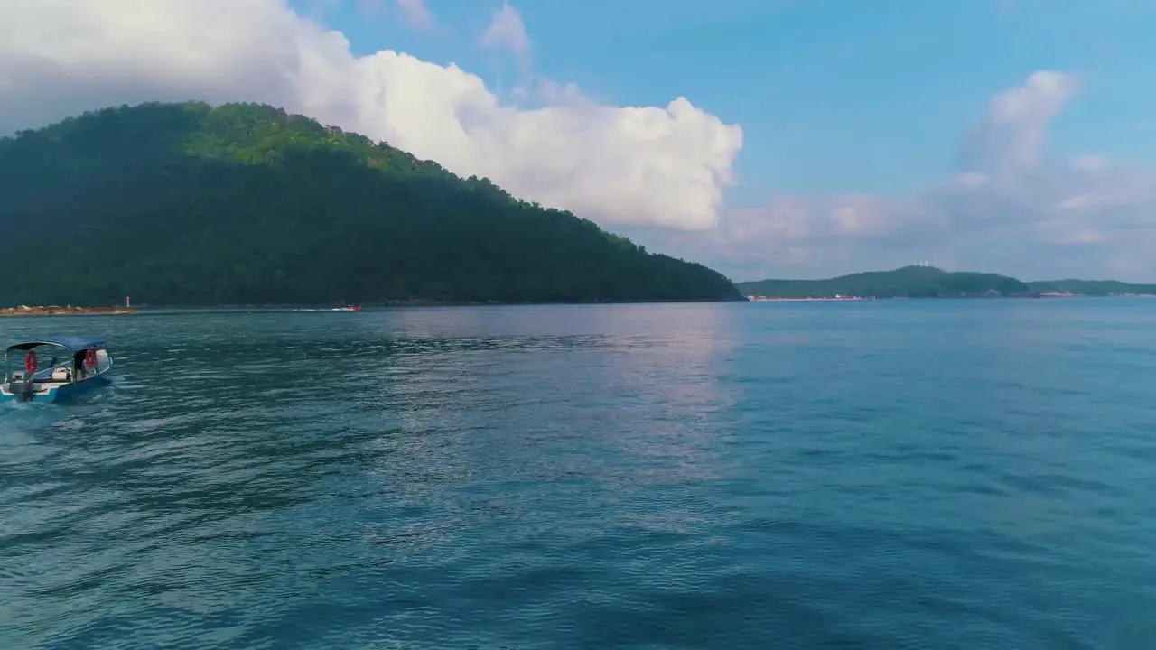 Beautiful 4K aerial of the tropical Perhentian Islands in Malaysia