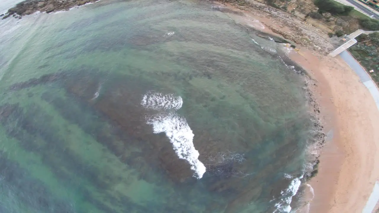 amazing view of green ocean with a transparent water