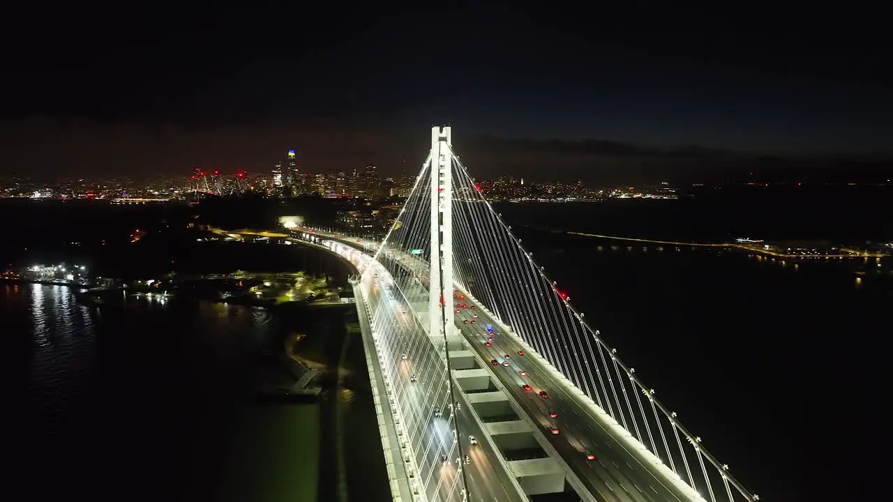 bay bridge nighttime Oakland side