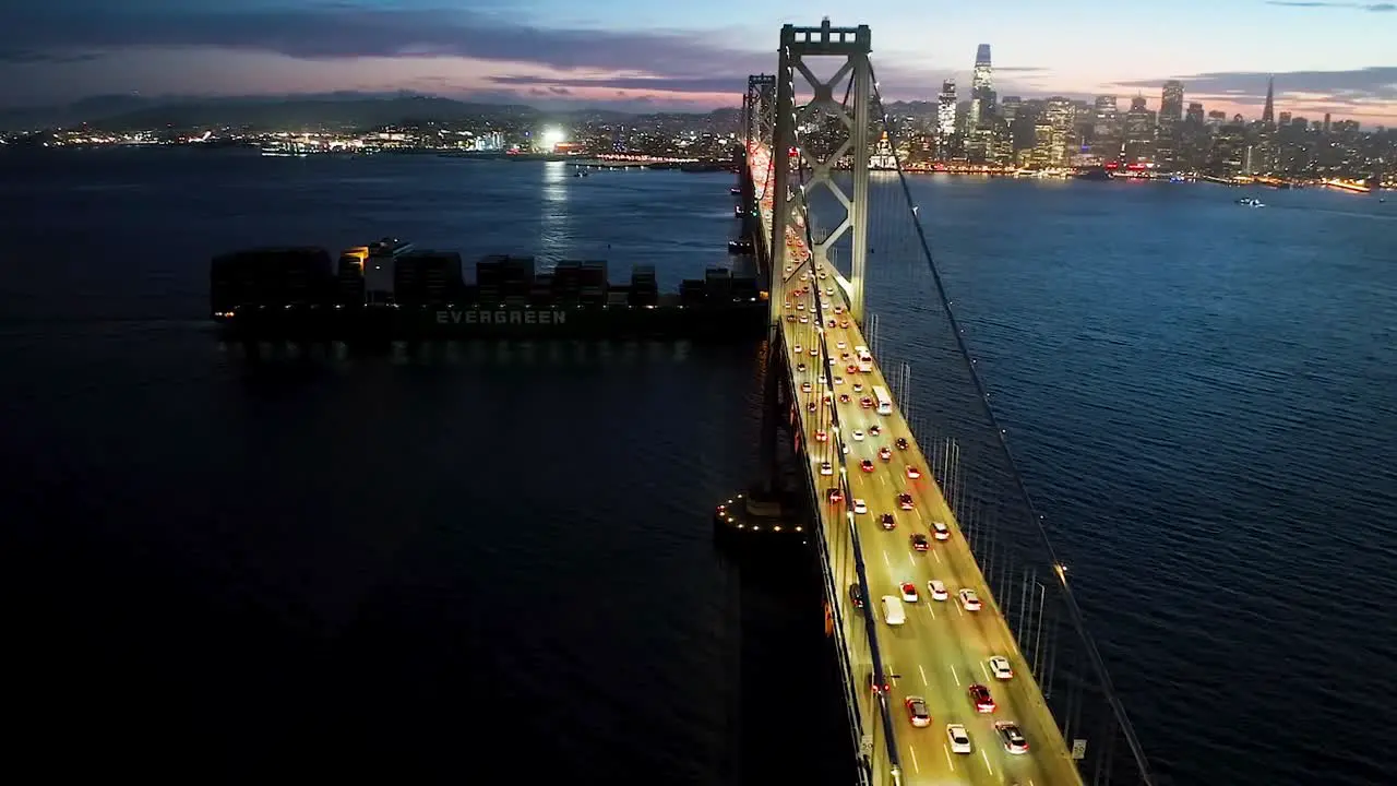 Baybridge San Francisco Sunset Night mode