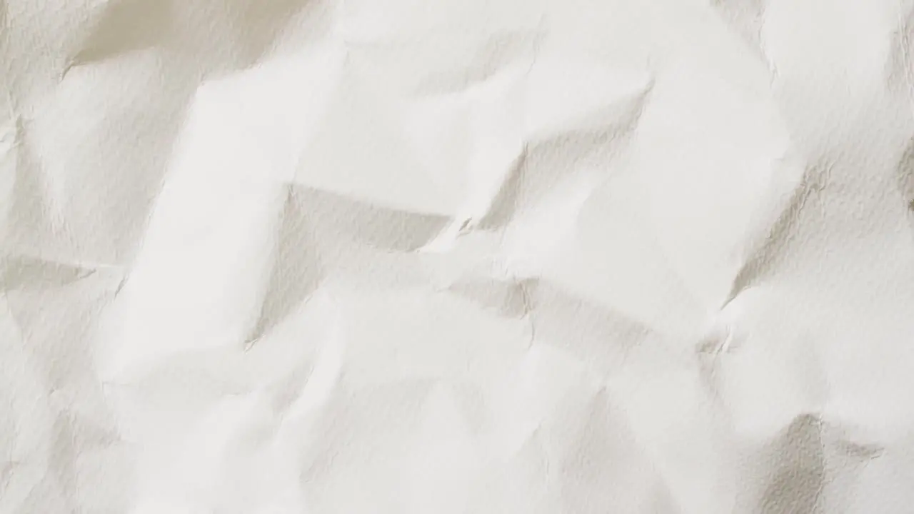 Vídeo De Primer Plano De Fondo De Textura De Papel Blanco Arrugado