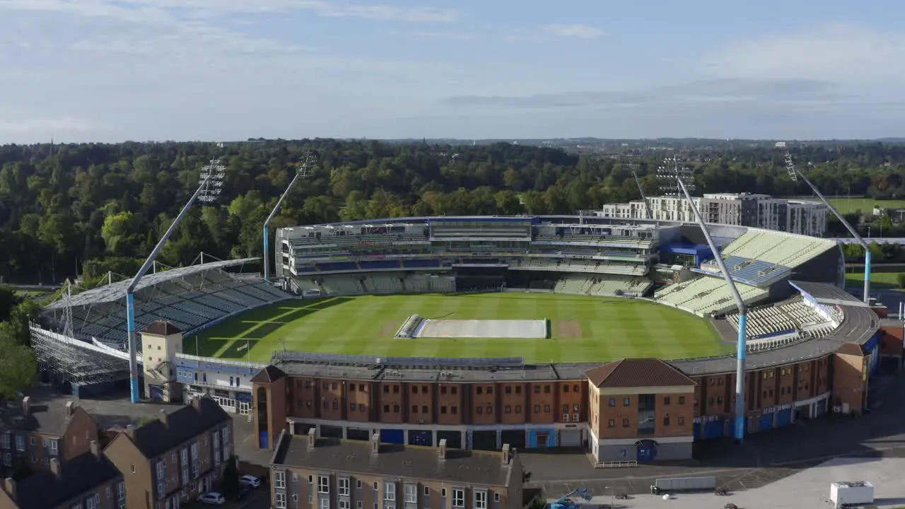 Drone Shot Orbiting Edgbaston Cricket Ground 07