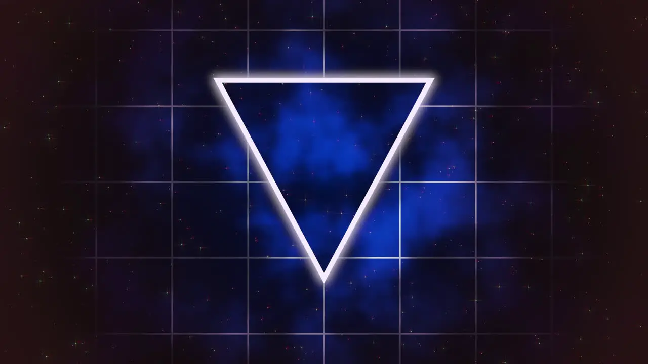 Motion retro blue triangle on abstract background