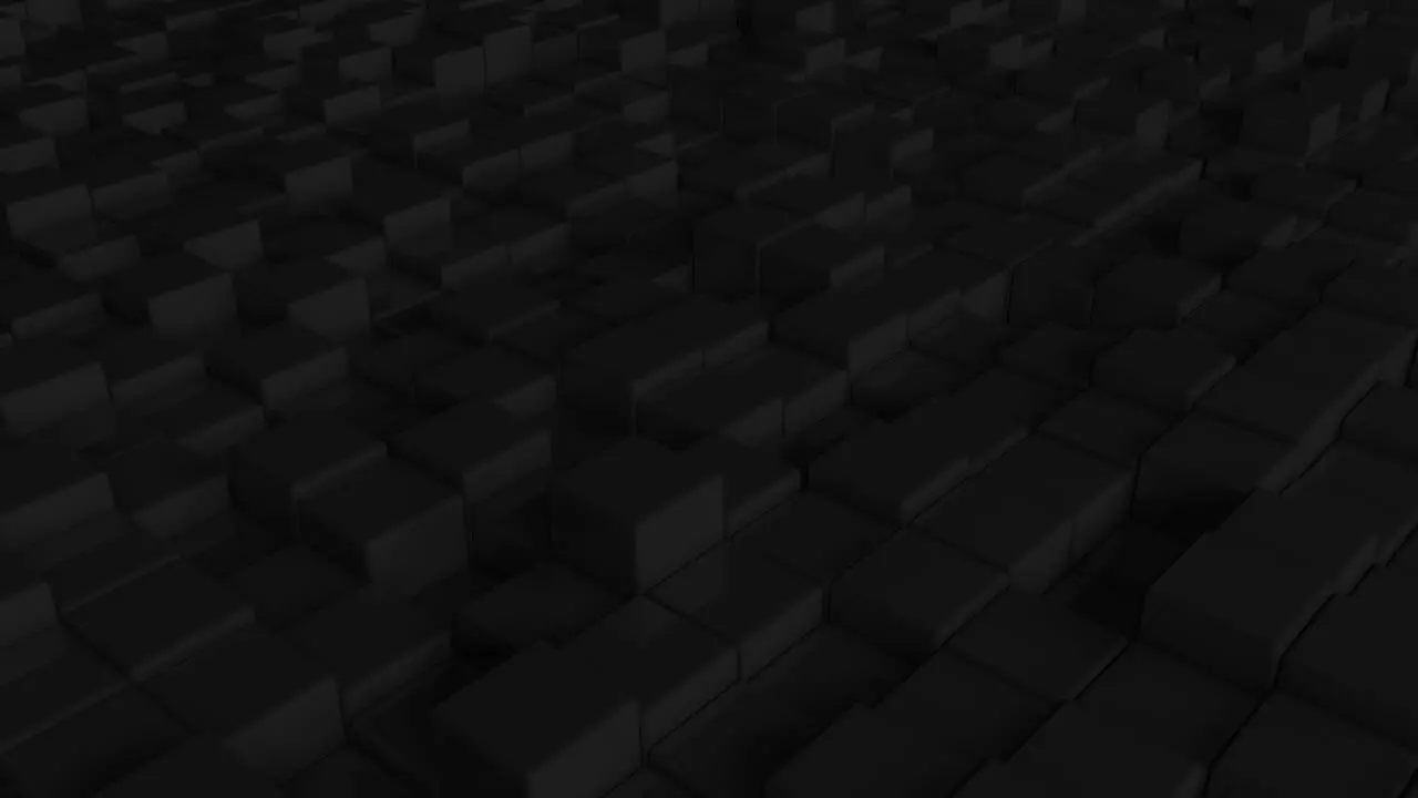 Abstract black cubes pattern with wave movement