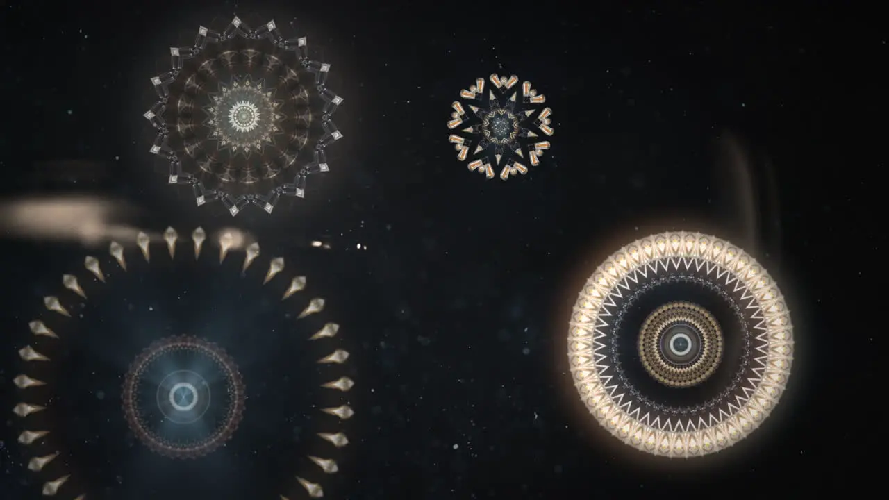 Motion abstract wheels in galaxy