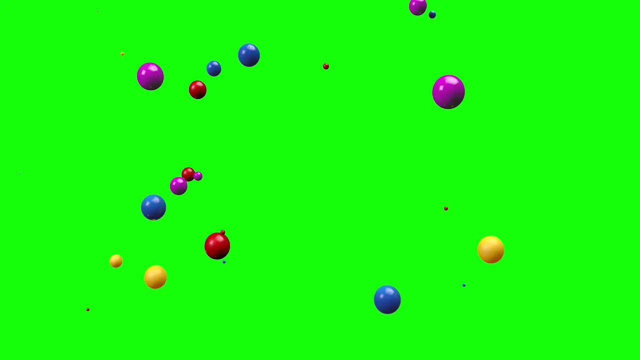 Colorful glass Spheres or balls falling