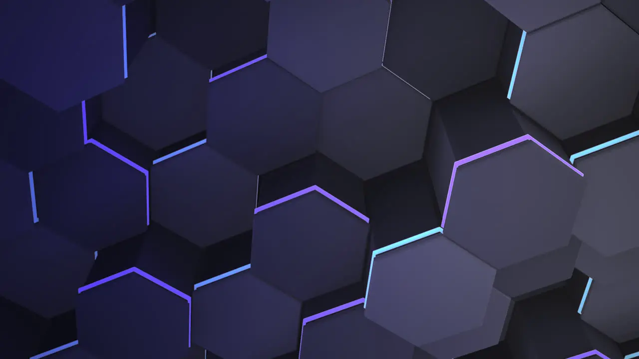 Motion dark blue hex grid background