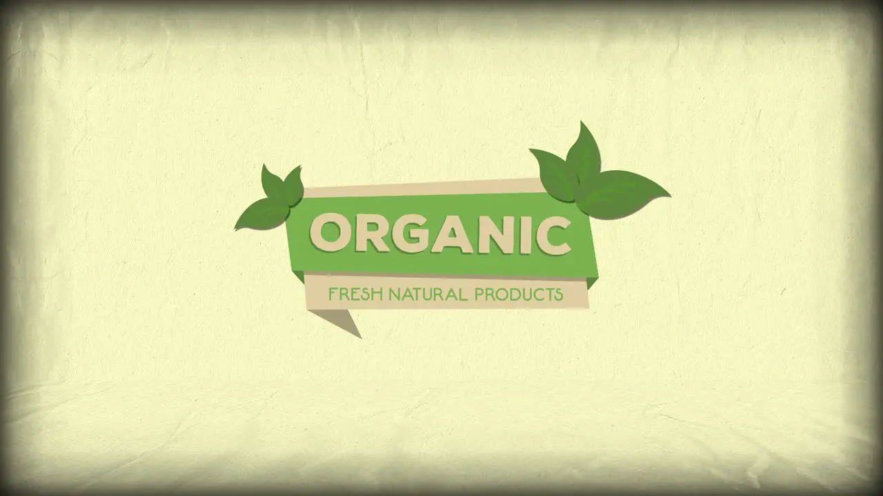 Organic products text banner